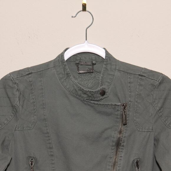 JOU JOU Moto  Jacket Size Jr. Large Cotton - Picture 3 of 7
